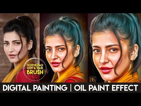 PHOTOSHOP SMUDGE PAINTING TUTORIAL | DIGITAL PAINTING | OIL PAINT EFFECT