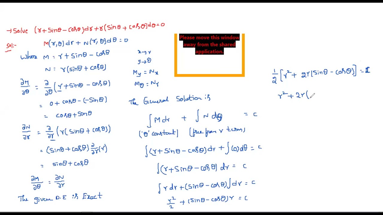 INTEGRATING FACTOR BY INSPECTION METHOD