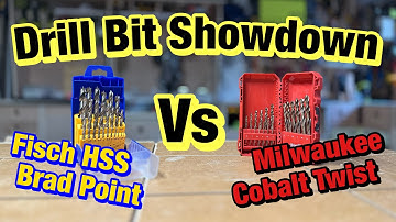 Drill Bit Showdown - Fisch HSS Brad Point Bits Vs Milwaukee Red Cobalt Twist Bits