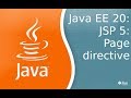 Javav EE 20: JSP 5: Page directive