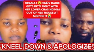 DRAMAA😯CINDY BAIBE GETS INTO FIGHT WITH HER LOVER CHASING HIM OUT OF HER HOUSE AT MIDNIGHT😭