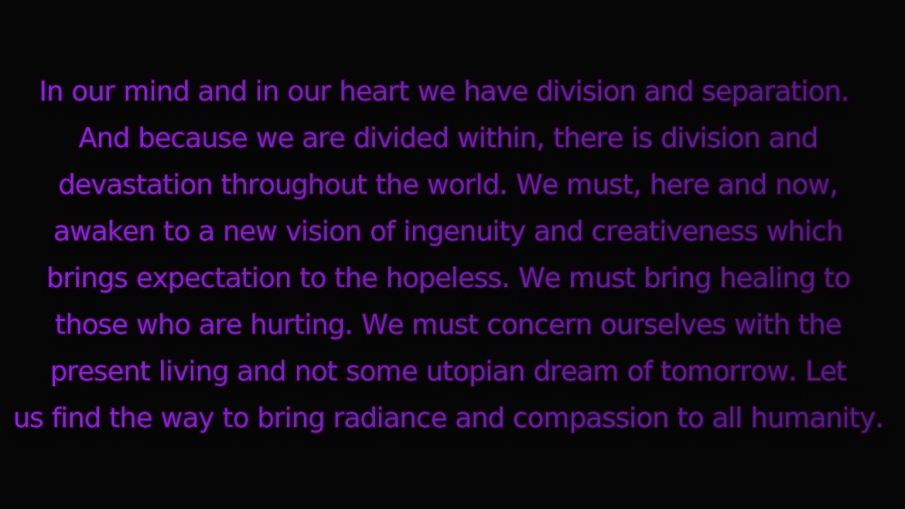 Heal The World Speech