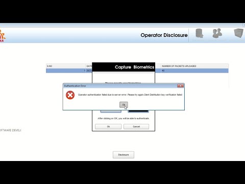 Operator authentication failed due to server error. Client DistributionKey varification failed 180-1