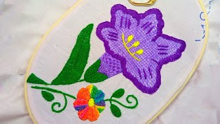 EASY FLOWER EMBROIDERY, WATCH UNTIL THE END AND YOU'LL LOVE IT