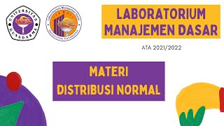 Materi Distribusi Normal - Statistika 2 ATA 2021/2022