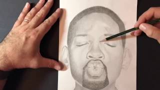 Pencil only portrait of Will Smith. 20 hour draw time no blending technique