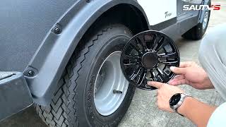 Installation of SAUTVS 8 inch Wheel Hub Caps for Golf Cart 