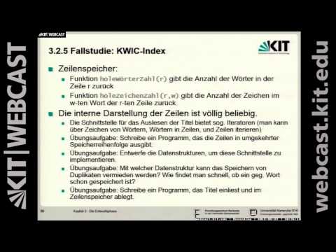 11: Modularer Entwurf, KWIC-Index, Das Modul in Programmiersprachen