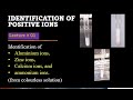 Lecture # 01 Identification of positive ions from colourless solution: Al3+, Zn2+, Ca2+, NH4 ions