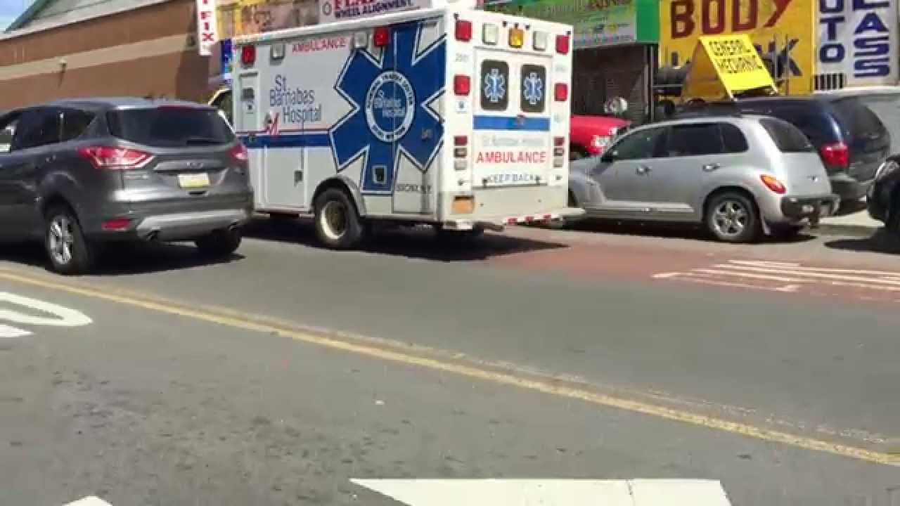ST. BARNABAS HOSPITAL EMS AMBULANCE RESPONDING ON WEBSTER AVE. IN