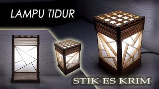 Cara membuat lampu tidur dari stik es krim / Make a sleep lamp out of ice cream sticks