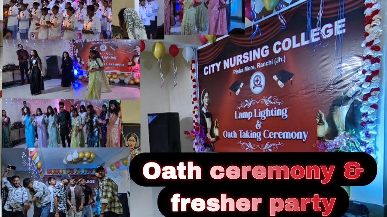 City nursing college , oath ceremony & fresher party #4thvlog #trending 