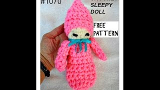 How to CROCHET a SLEEPY DOLL, toys, plushies, softies, kids toy, baby