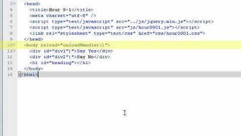 00025 Add Event Handlers to DOM Objects via JavaScript