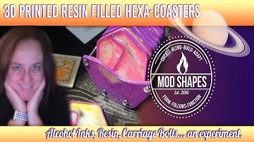3D Model & Print A Hexagonal Coaster Set With PLA, Epoxy Resin, & Inks