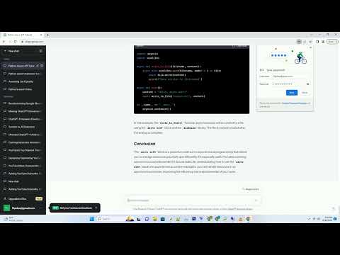 python async block