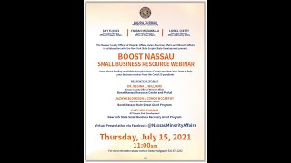 Boost Nassau Small Business Resource Webinar July 15 2021