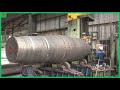 Incredible heavy duty lathe in working modern automatic cnc machine boring and milling portal