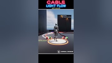 Cable Light Flow Multi Spline connection system with sounds   example in Unreal Engine
