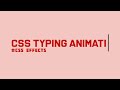CSS Typing Animation Using Html&Css. Code.io.10. #htmlcss #coding #cssanimation #csstypinganimation