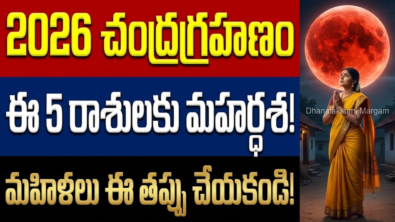 2026 చంద్రగ్రహణం: ఈ 5 రాశుల వారికి పట్టిందల్లా బంగారమే! గర్భిణీలు తప్పక చూడాల్సిన వీడియో