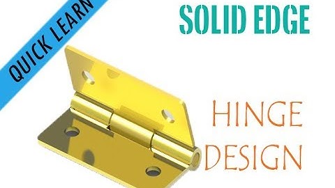 Solid edge tutorial - 33 - Hinge design solid edge.