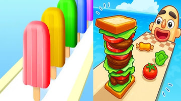 Popsticle Stack V/s Sandwich Runner || BrainStorm Walkthrough || Max Gameplay ||  EP-01