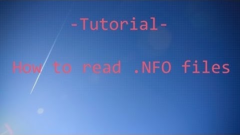 How to read NFO file - How to view NFO file
