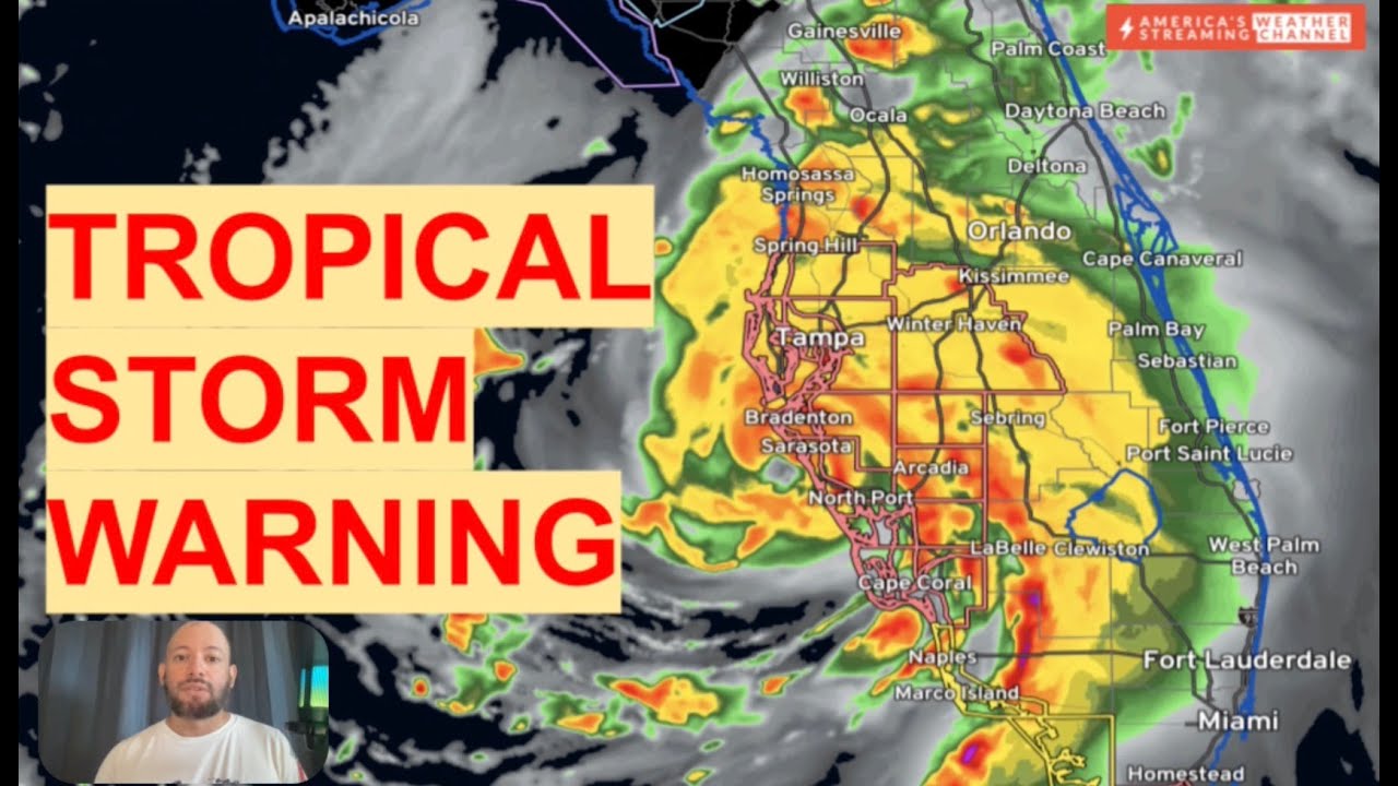 Tropical Storm warnings now up for parts of Florida coastline - YouTube
