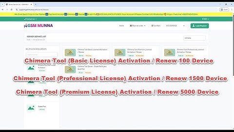 Chimera Tool License Activation Buy