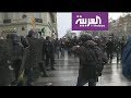 السترات الصفر صدامات في جادة مارسو المؤدية الى الشانزليزيه