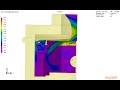 Casting simulation process for casted piston fluid velocity magnitude 01