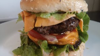 Mc Burger Style Homemade Burger | The best lamb burger i've ever made | Double Patty Lamb Burger