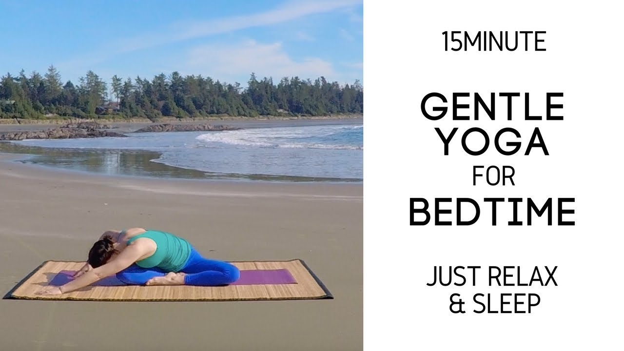 15 min bedtime yoga for sleep practice - YouTube