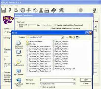 Force-Deflection alayssis using KSU_RC