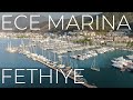 Ece Marina, Fethiye, Turkey. View from a drone