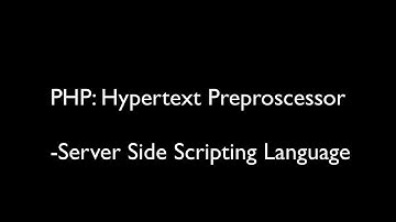 PHP in 60 - What is PHP?