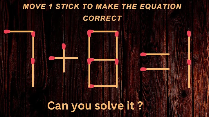 Turn the wrong equation into correct just in 1 move 9-5=11 #matchstick  #puzzle