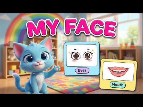 Learn Face Parts in English | For Kids (2-4 years old)
