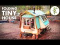Amazing FOLDING Tiny House Built with Reclaimed Materials - Full Tour