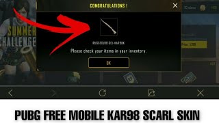 How To Get Kar98 Skin Scarl Skin Free No Uc Needed