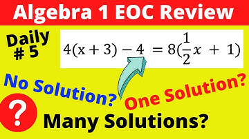 Algebra 1 EOC Review - Solving Equations - SuperMath4U