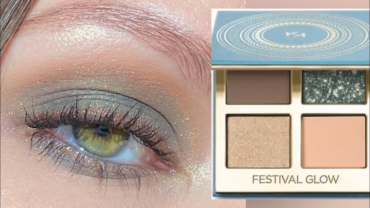 KIKO MILANO FESTIVAL GLOW 02 GREEN COUNTRY EYESHADOW PALETTE Eye Makeup Tutorial