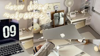 How i decorate my dorm study desk | shopee finds, small desk, stationeries and pinterest inspired