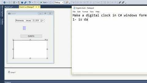 Digital clock in C# windows Form Application