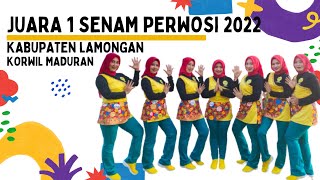 Juara 1 Lomba Senam PERWOSI Kabupaten Lamongan Tahun 2022 Korwil Maduran