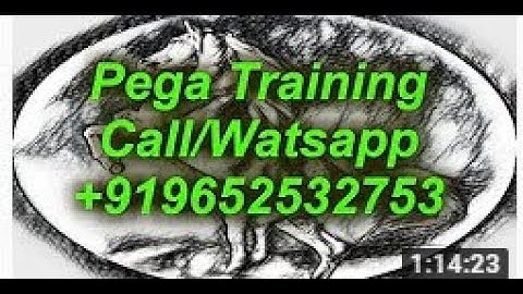 Pega Training -For Pega Training Please Call / Whatsapp +919652532753