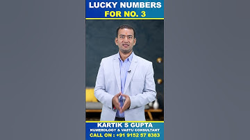 Lucky Number for Number 3 I Jupiter I Numerology I Kartik S Gupta I #shortsfeed