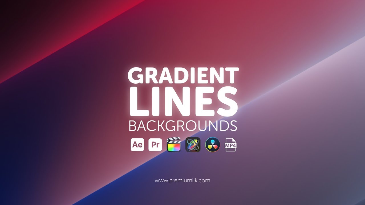 Gradient Lines Backgrounds (After Effects - Premiere Pro MOGRTs - MP4)