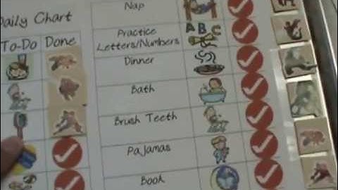 How to make a toddler chore chart/visual schedule